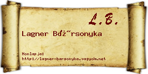 Lagner Bársonyka névjegykártya